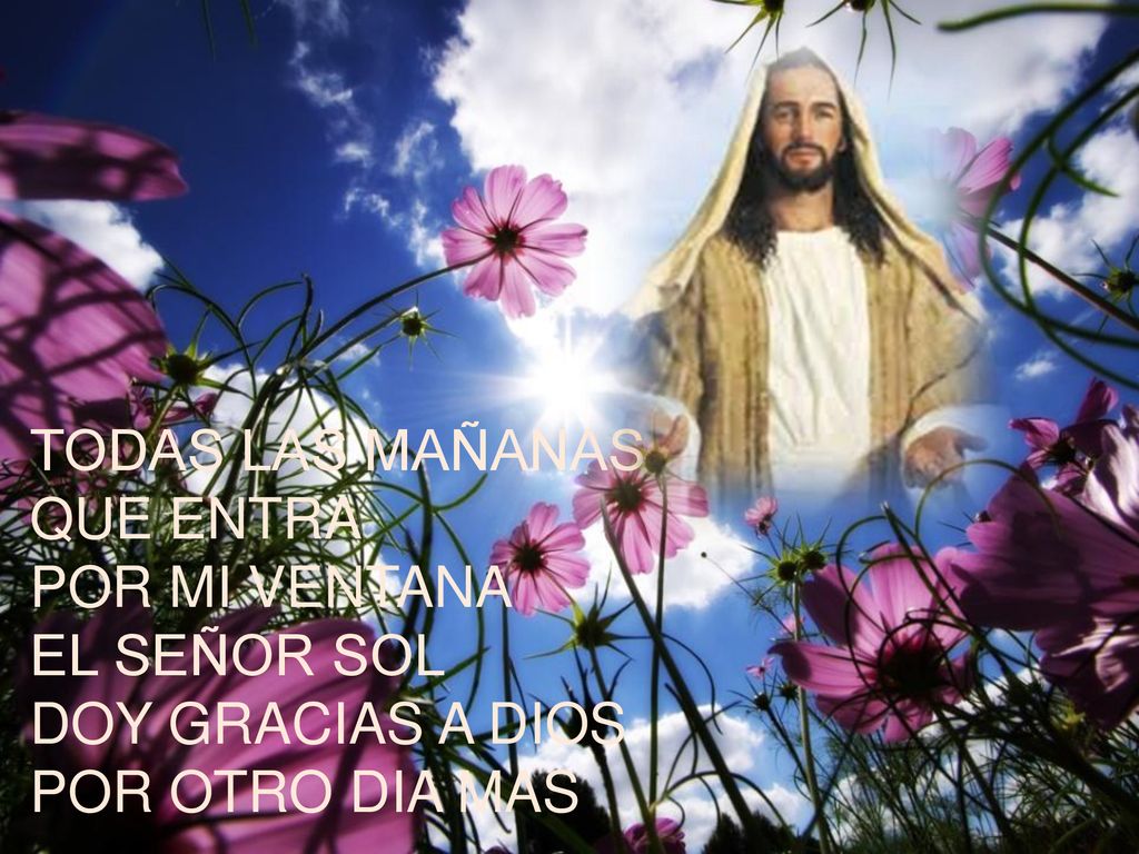 TODAS LAS MAÑANAS QUE ENTRA POR MI VENTANA EL SEÑOR SOL DOY GRACIAS A DIOS POR OTRO DIA MAS