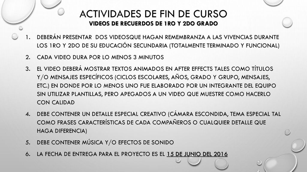 Actividades de fin de curso videos de recuerdos de 1ro y 2do grado