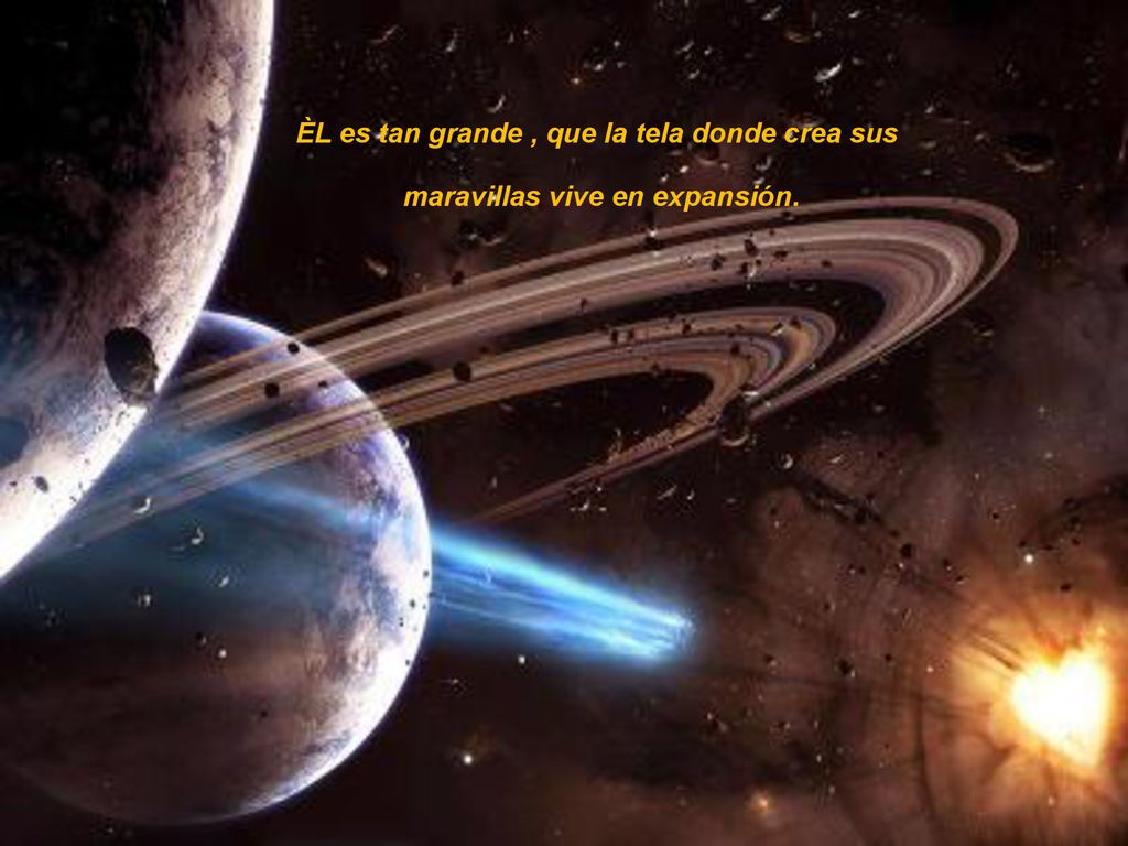 ÈL es tan grande , que la tela donde crea sus