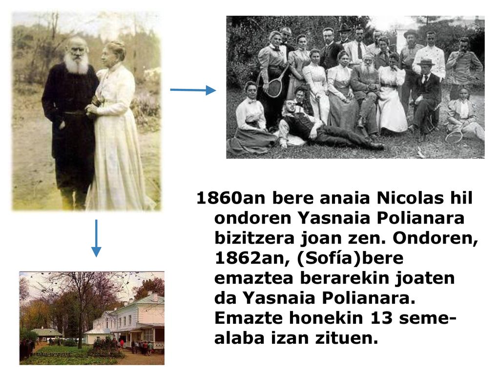 1860an bere anaia Nicolas hil ondoren Yasnaia Polianara bizitzera joan zen.