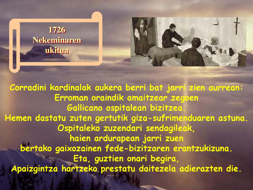 Corradini kardinalak aukera berri bat jarri zien aurrean: