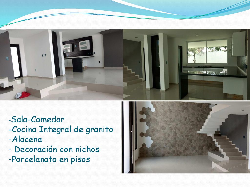 Cocina Integral de granito Alacena Decoración con nichos