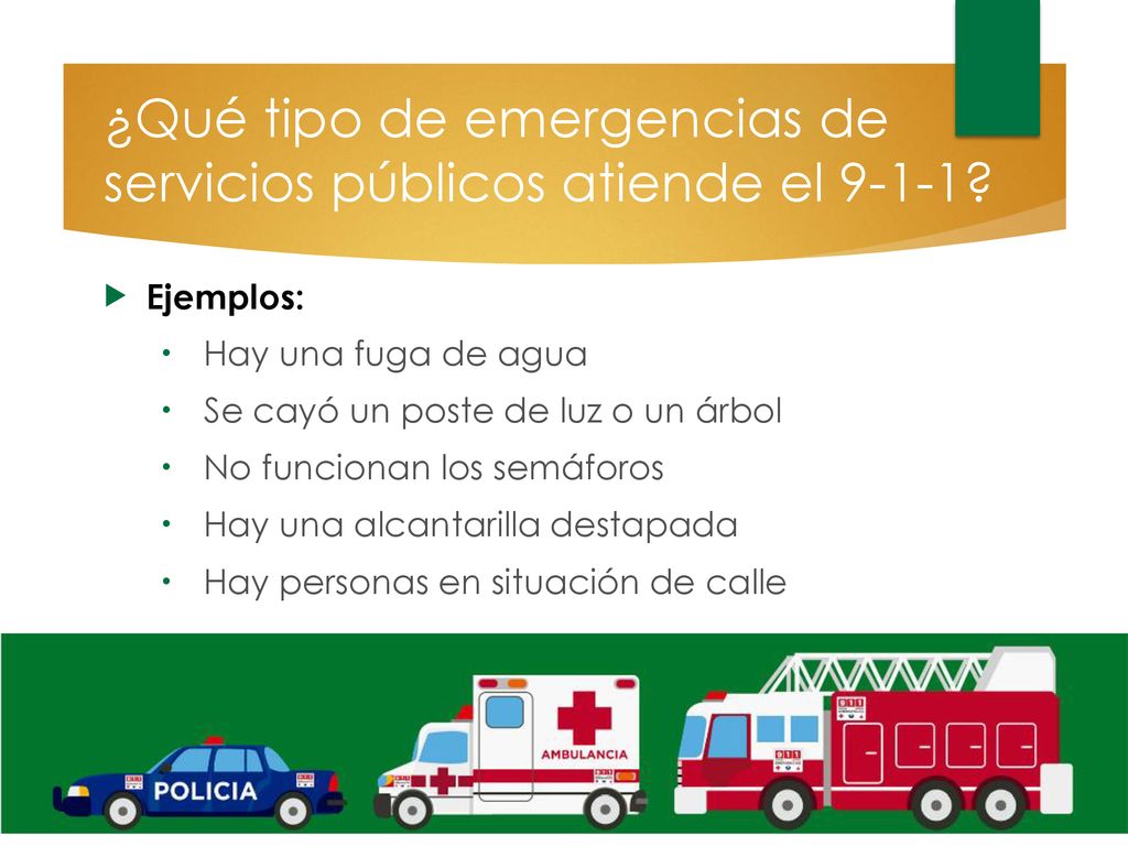 ¿Qué tipo de emergencias de servicios públicos atiende el