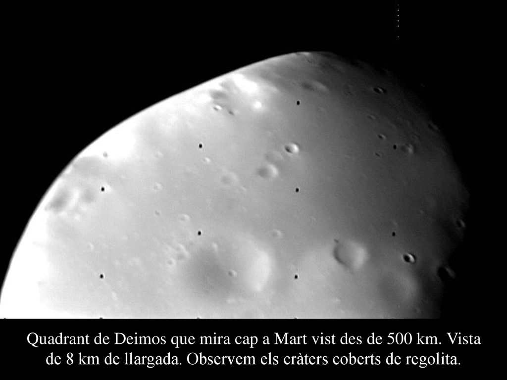Quadrant de Deimos que mira cap a Mart vist des de 500 km