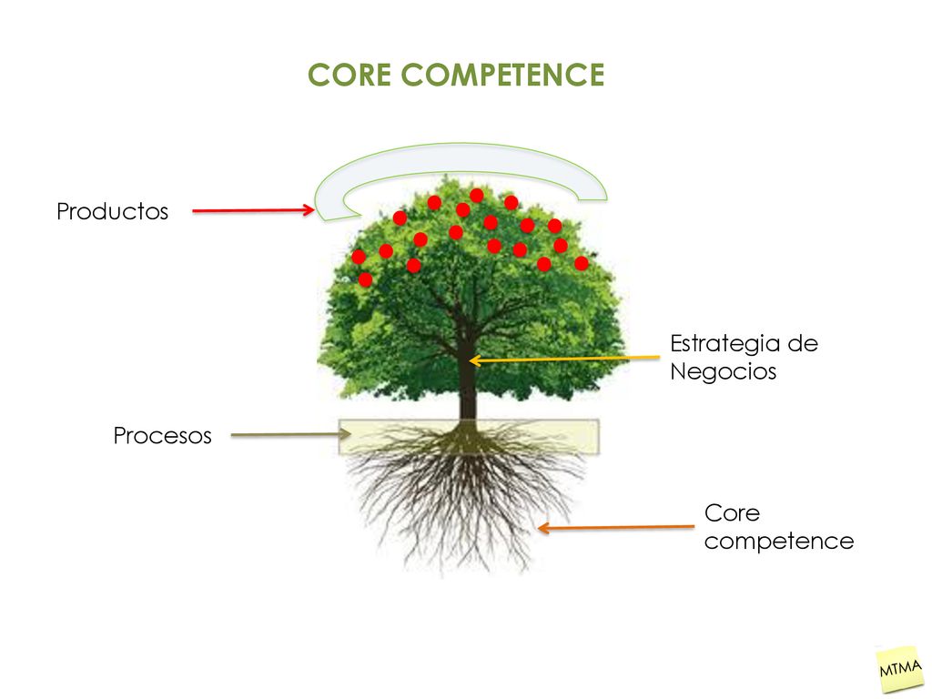 CORE COMPETENCE Productos Estrategia de Negocios Procesos