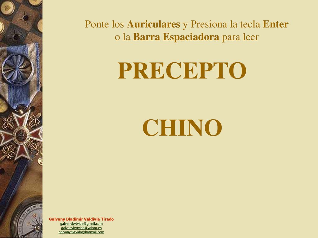 Ponte los Auriculares y Presiona la tecla Enter o la Barra Espaciadora para leer
