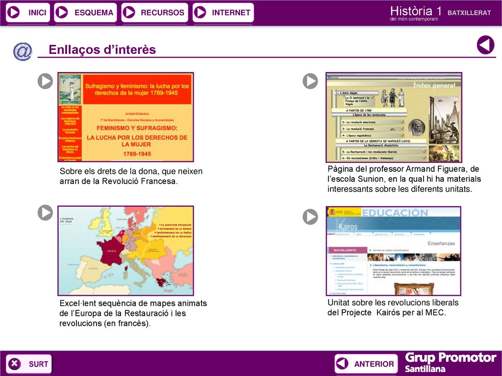 Enllaços d’interès Sobre els drets de la dona, que neixen arran de la Revolució Francesa.