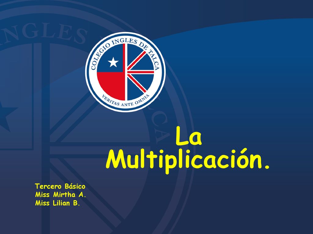 La Multiplicación. Tercero Básico Miss Mirtha A. Miss Lilian B.