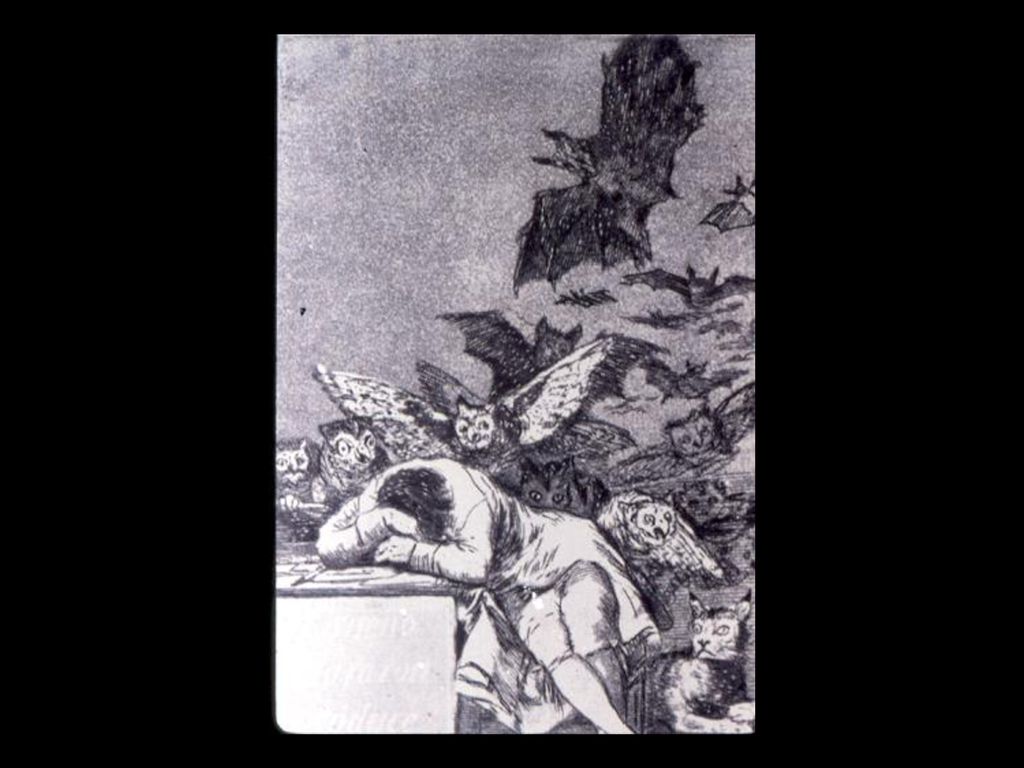 F. De Goya. Los Caprichos. El sueño de la razón produce mónstruos .