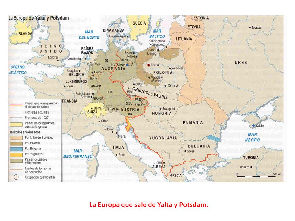 La Europa que sale de Yalta y Potsdam.