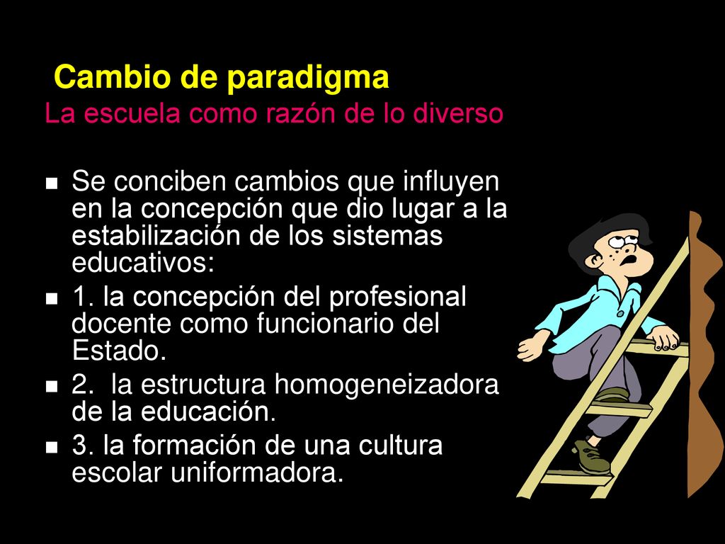 Cambio de paradigma La escuela como razón de lo diverso