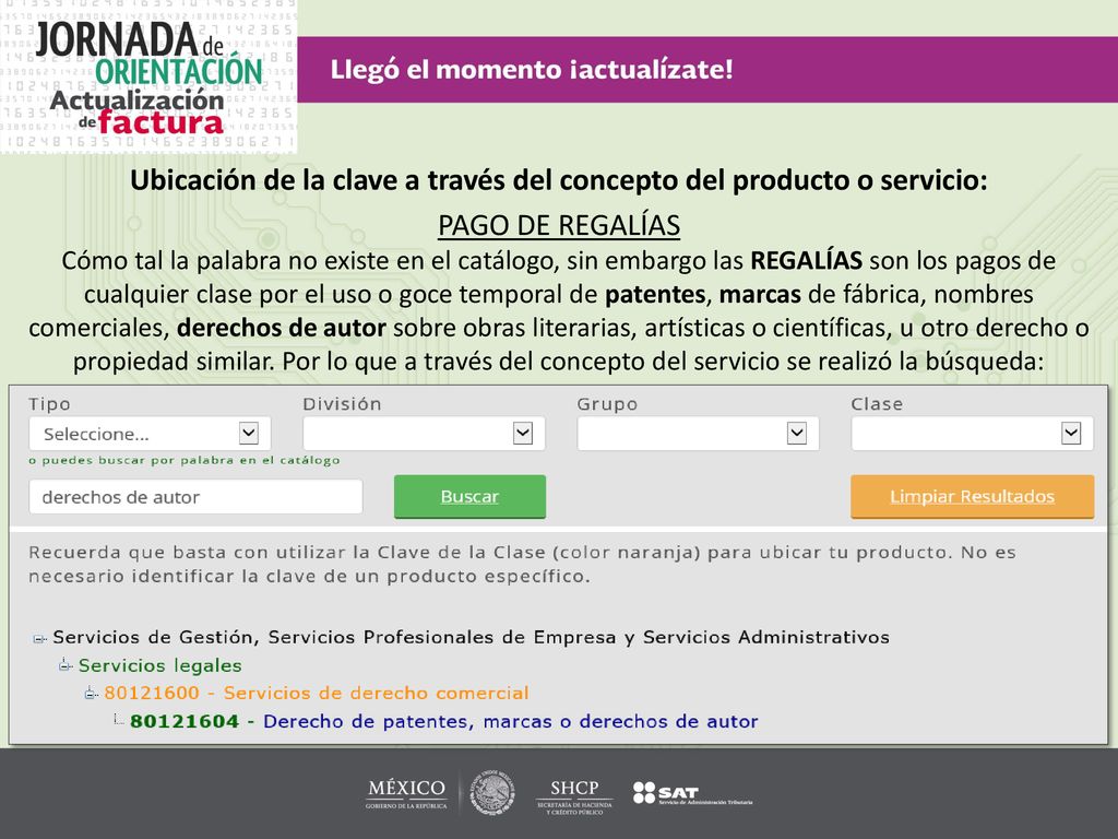 Ubicación de la clave a través del concepto del producto o servicio: