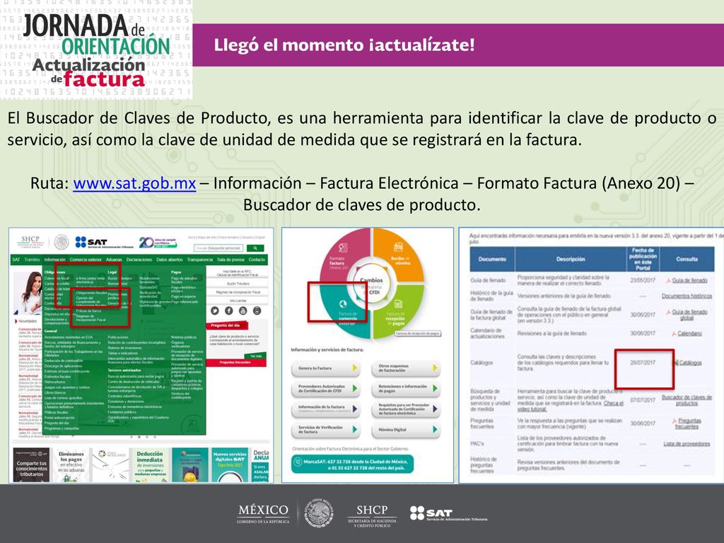 El Buscador de Claves de Producto, es una herramienta para identificar la clave de producto o servicio, así como la clave de unidad de medida que se registrará en la factura.