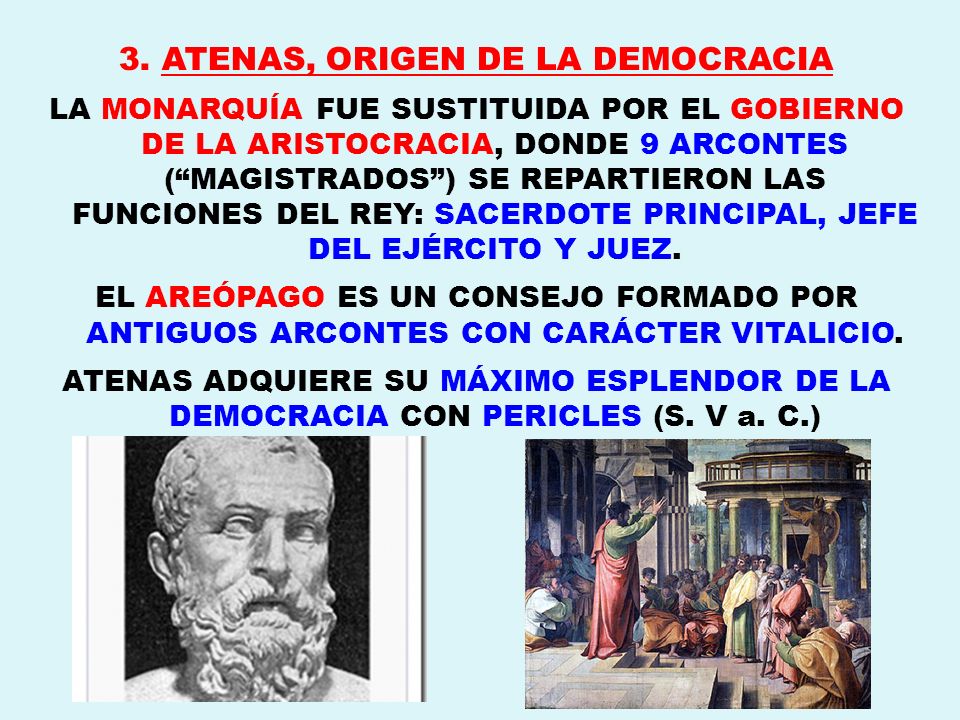 3. ATENAS, ORIGEN DE LA DEMOCRACIA