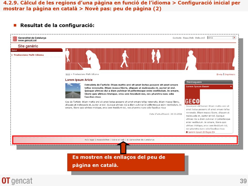 Càlcul de les regions d’una pàgina en funció de l’idioma > Configuració inicial per mostrar la pàgina en català > Novè pas: peu de pàgina (2)
