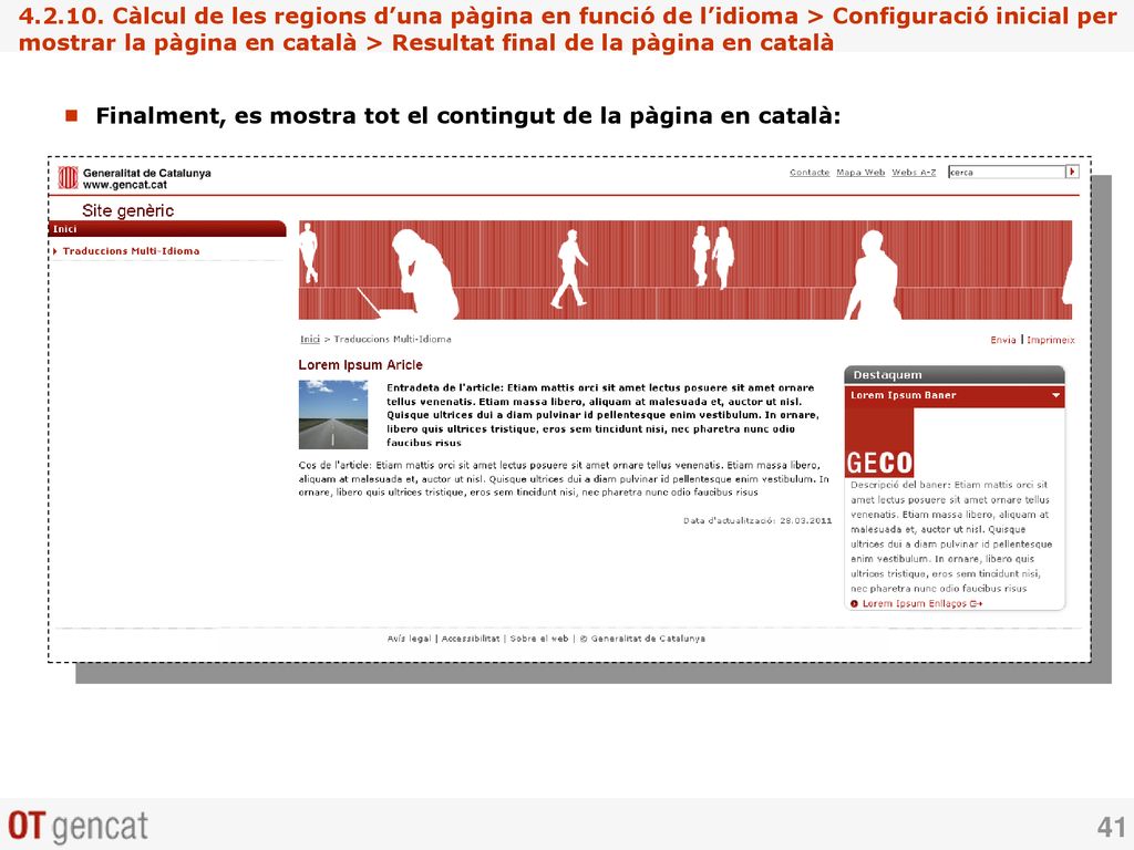 Càlcul de les regions d’una pàgina en funció de l’idioma > Configuració inicial per mostrar la pàgina en català > Resultat final de la pàgina en català