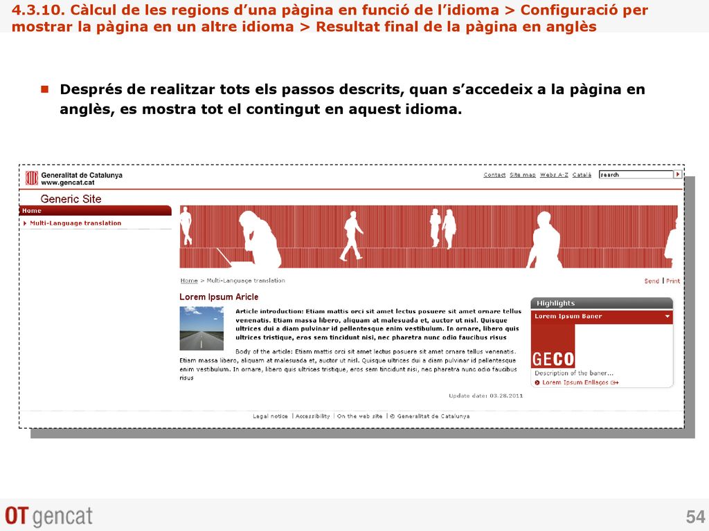 Càlcul de les regions d’una pàgina en funció de l’idioma > Configuració per mostrar la pàgina en un altre idioma > Resultat final de la pàgina en anglès