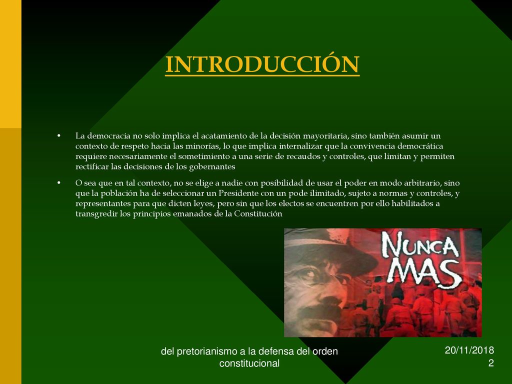 del pretorianismo a la defensa del orden constitucional
