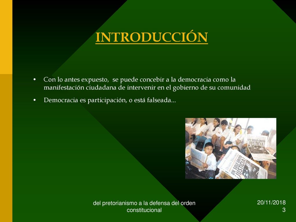 del pretorianismo a la defensa del orden constitucional