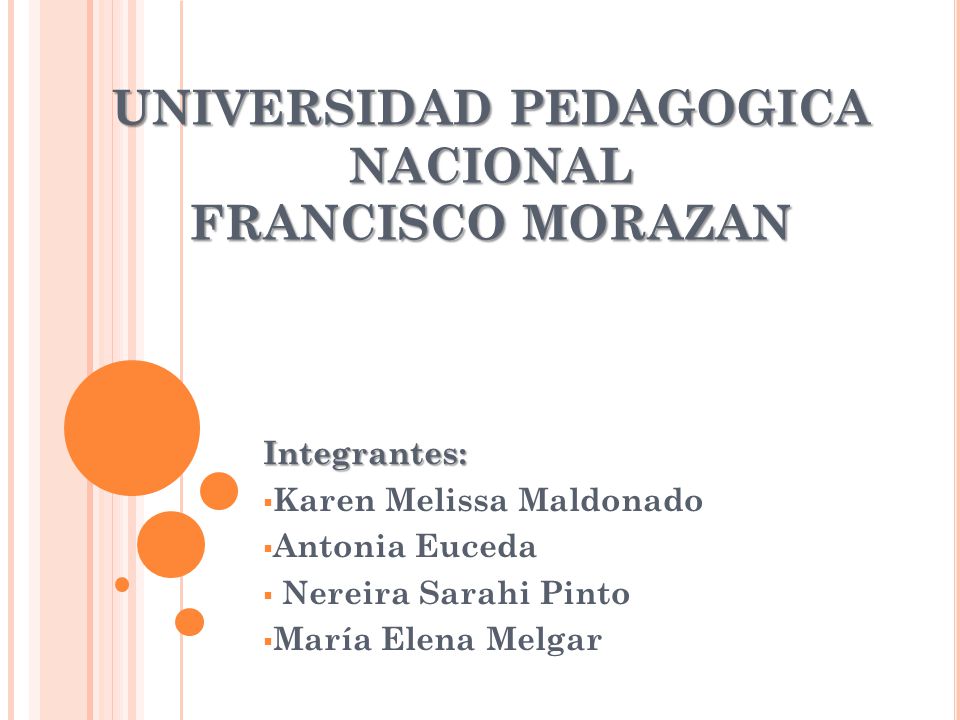 UNIVERSIDAD PEDAGOGICA NACIONAL FRANCISCO MORAZAN