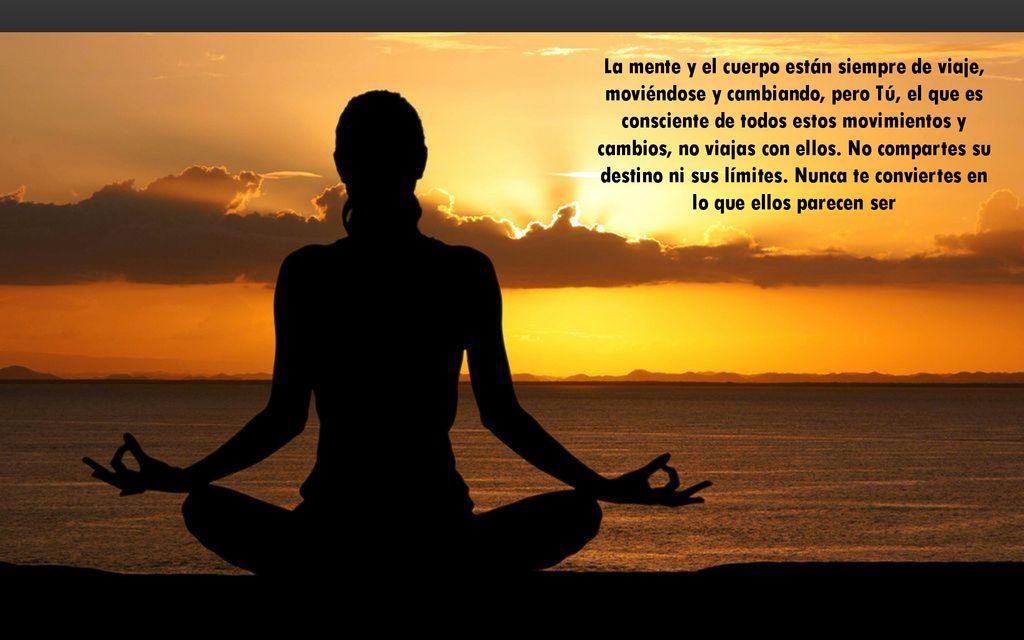 La mente y el cuerpo están siempre de viaje, moviéndose y cambiando, pero Tú, el que es consciente de todos estos movimientos y cambios, no viajas con ellos.