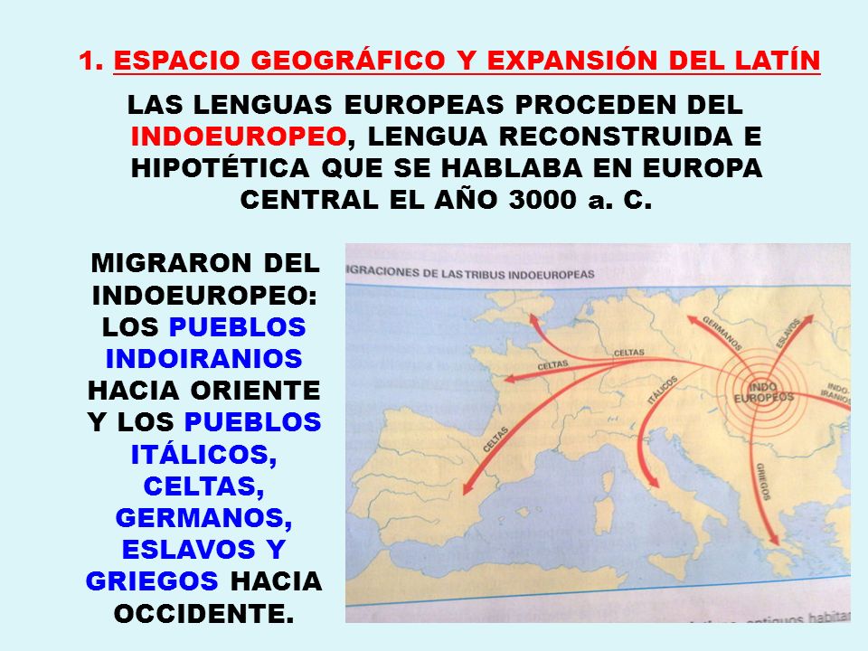 1. ESPACIO GEOGRÁFICO Y EXPANSIÓN DEL LATÍN