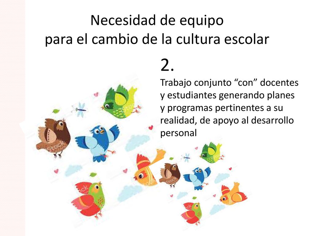 Necesidad de equipo para el cambio de la cultura escolar