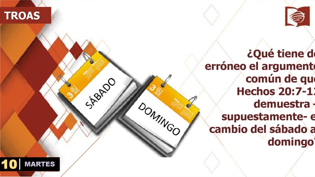 TROAS ¿Qué tiene de erróneo el argumento común de que Hechos 20:7-12 demuestra –supuestamente- el cambio del sábado al domingo