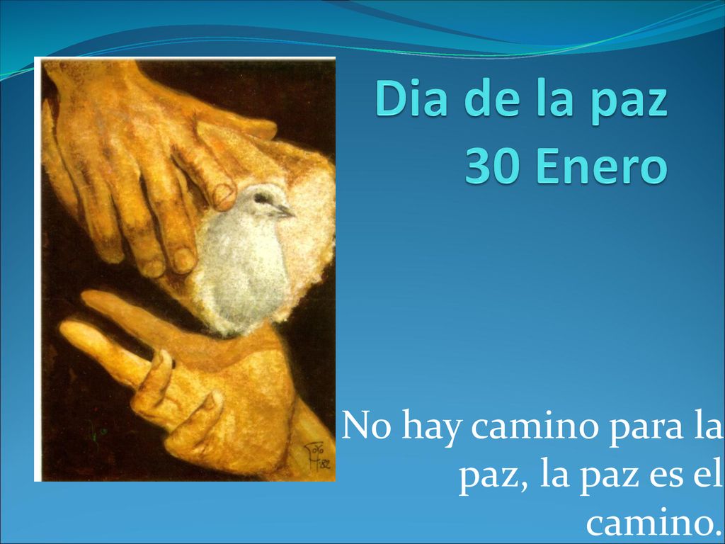 No hay camino para la paz, la paz es el camino.