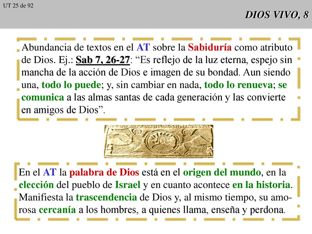 Abundancia de textos en el AT sobre la Sabiduría como atributo