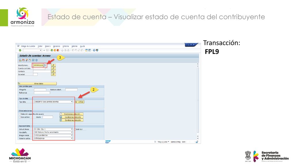 Estado de cuenta – Visualizar estado de cuenta del contribuyente