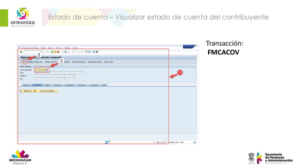 Estado de cuenta – Visualizar estado de cuenta del contribuyente