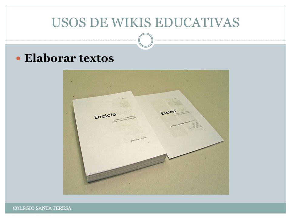 USOS DE WIKIS EDUCATIVAS