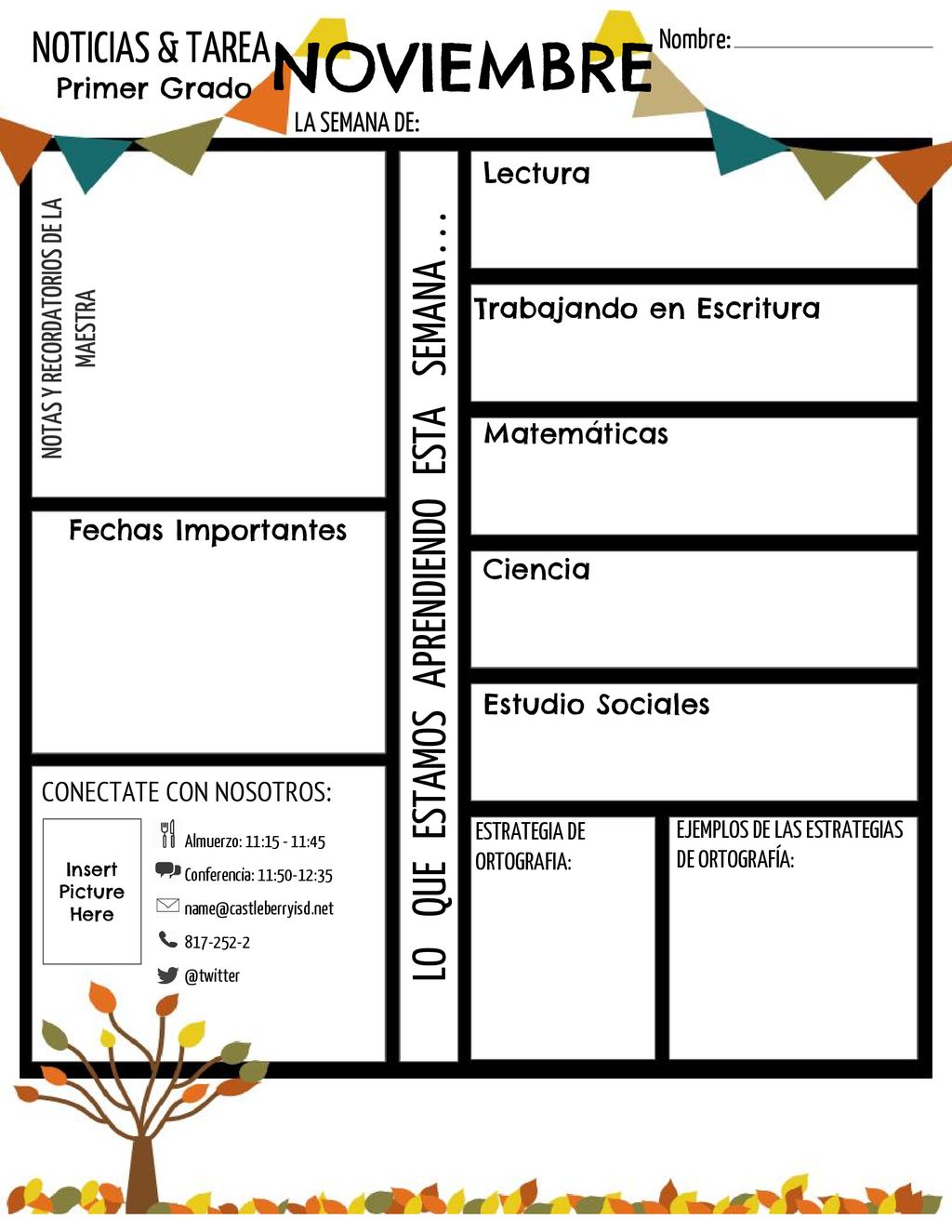 NOVIEMBRE LO QUE ESTAMOS APRENDIENDO ESTA SEMANA . . .