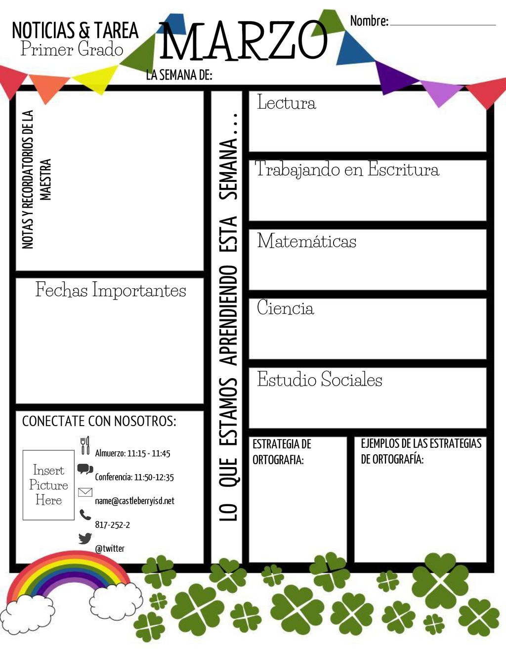 MARZO LO QUE ESTAMOS APRENDIENDO ESTA SEMANA NOTICIAS & TAREA