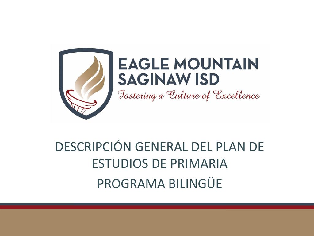 DESCRIPCIÓN GENERAL DEL PLAN DE ESTUDIOS DE PRIMARIA PROGRAMA BILINGÜE