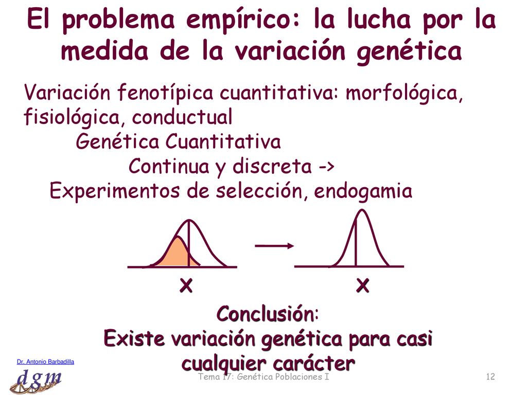 El problema empírico: la lucha por la medida de la variación genética