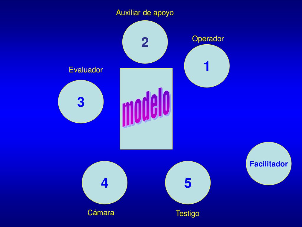modelo Auxiliar de apoyo Operador Evaluador Facilitador