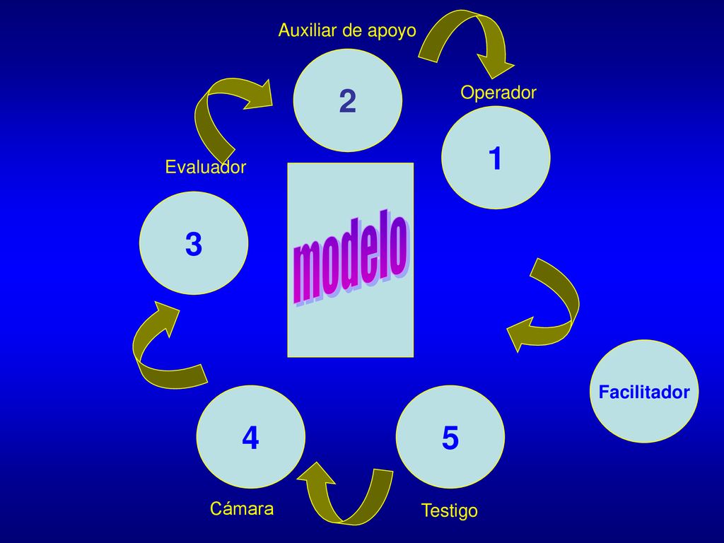 modelo Auxiliar de apoyo Operador Evaluador Facilitador