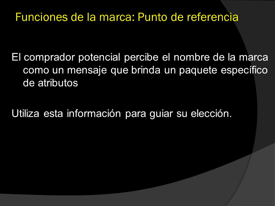 Funciones de la marca: Punto de referencia