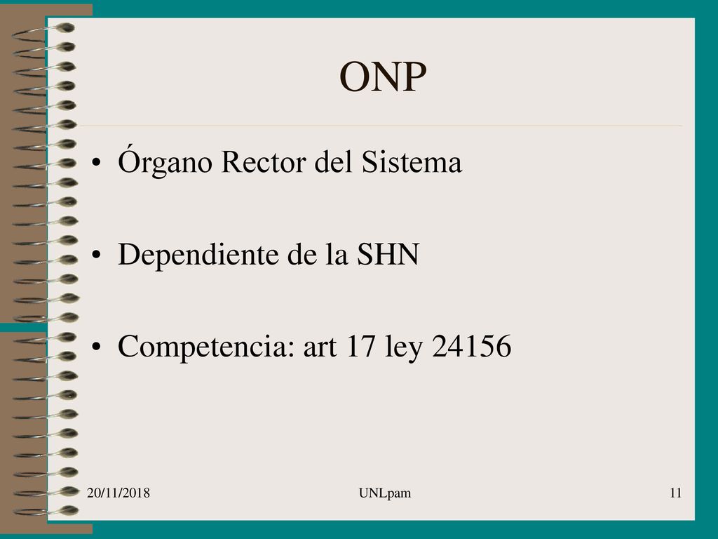 ONP Órgano Rector del Sistema Dependiente de la SHN