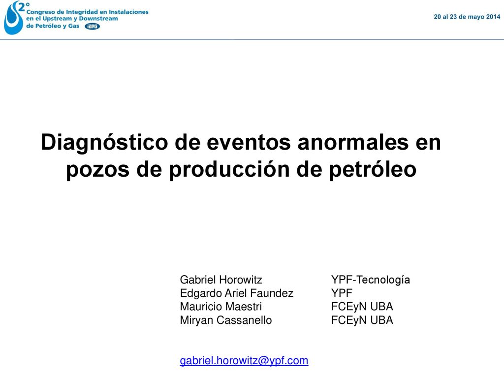 Diagnóstico de eventos anormales en pozos de producción de petróleo