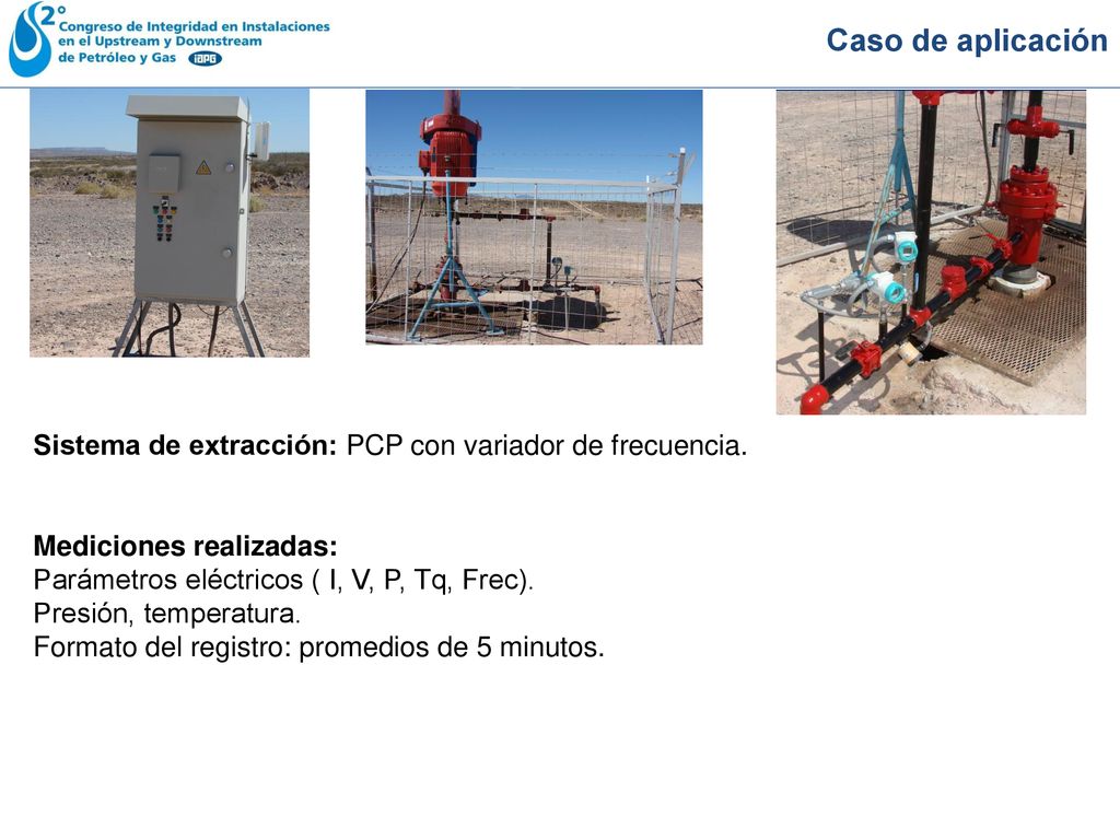 Caso de aplicación Sistema de extracción: PCP con variador de frecuencia. Mediciones realizadas: