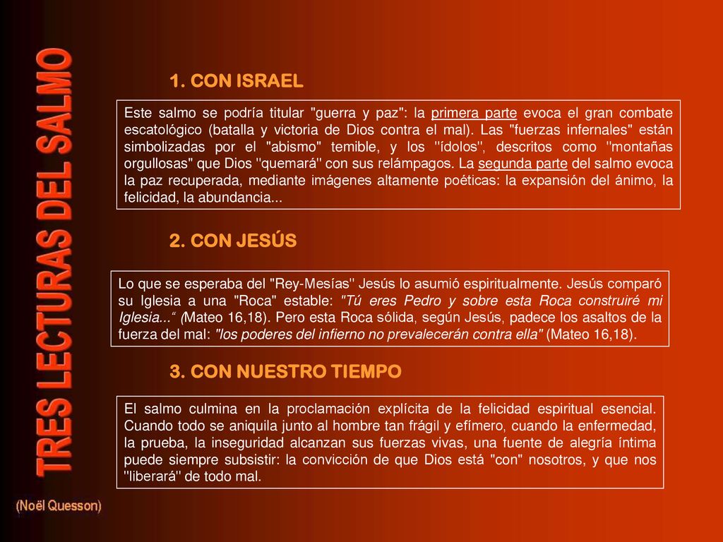 1. CON ISRAEL 2. CON JESÚS 3. CON NUESTRO TIEMPO