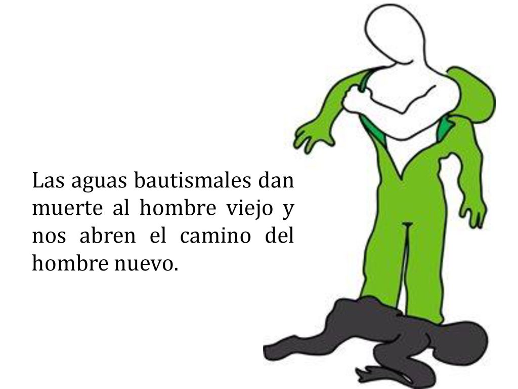 Las aguas bautismales dan muerte al hombre viejo y nos abren el camino del hombre nuevo.