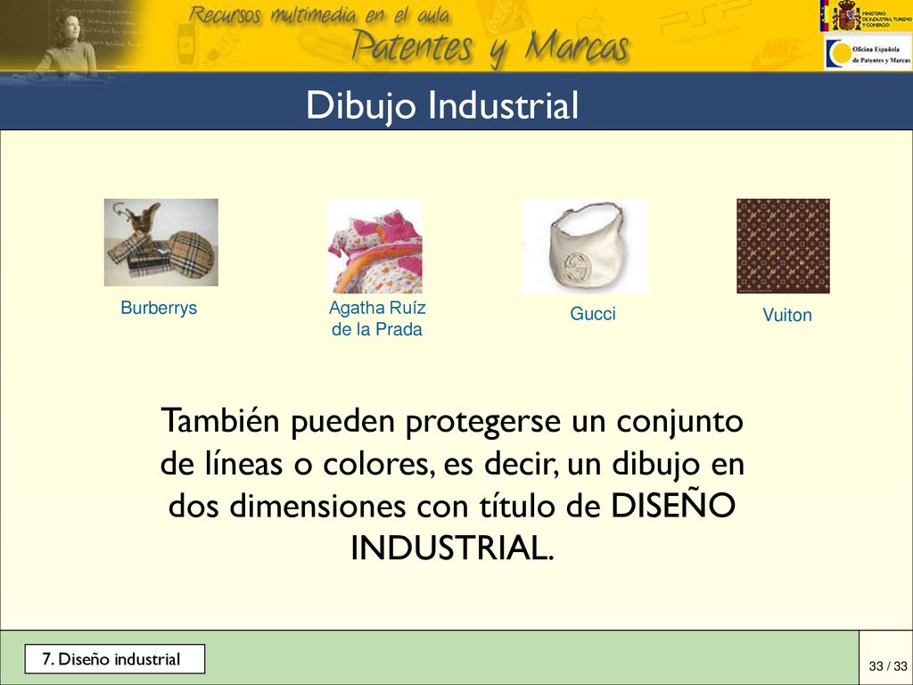 Dibujo Industrial Burberrys. Agatha Ruíz de la Prada. Gucci. Vuiton.