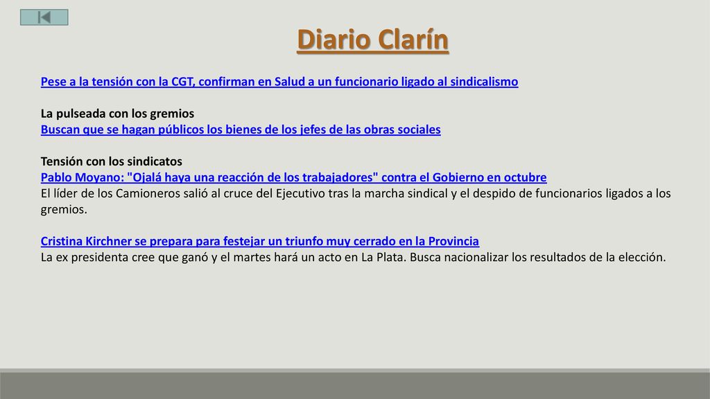 Diario Clarín Pese a la tensión con la CGT, confirman en Salud a un funcionario ligado al sindicalismo.