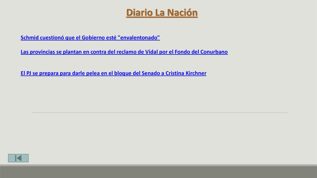 Diario La Nación Schmid cuestionó que el Gobierno esté envalentonado