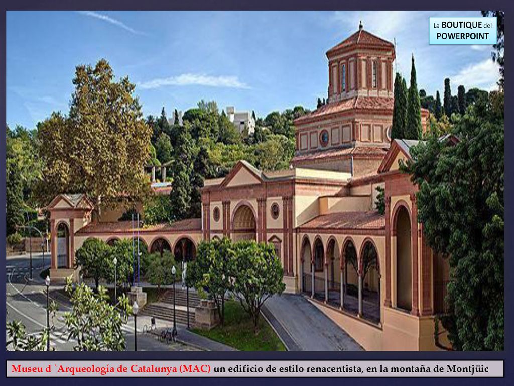 Museu d `Arqueología de Catalunya (MAC) un edificio de estilo renacentista, en la montaña de Montjüic
