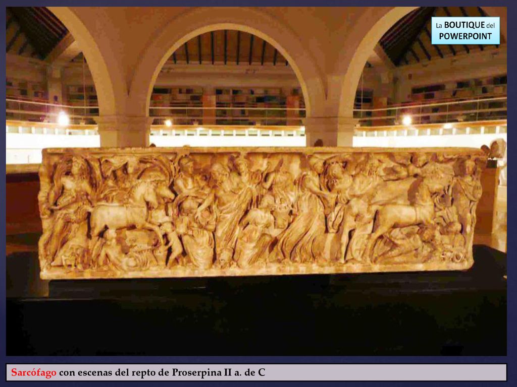 Sarcófago con escenas del repto de Proserpina II a. de C